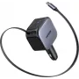 Auto-oplader UGREEN Fast 2-poorts 145W USB-C/USB-A model 55910B