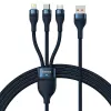 USB-kabel Baseus CASS030003 1,2 m USB A USB-C/Micro-USB-A/Lightning blauw