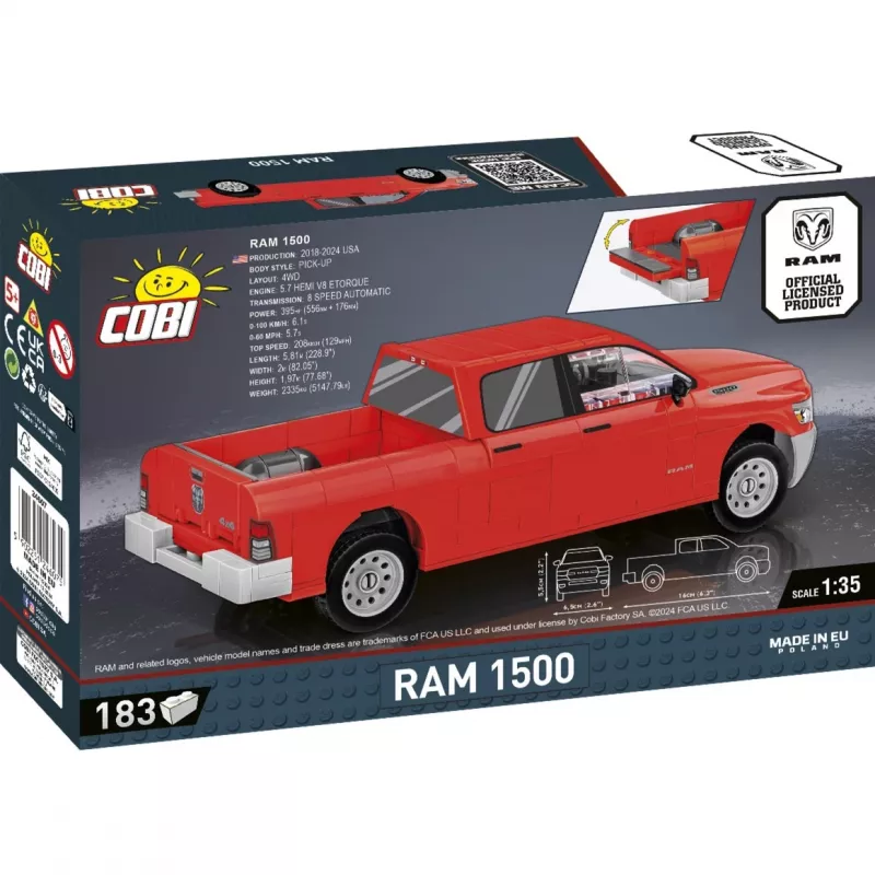 Bouwspeelgoed Cobi RAM 1500 24607 2-in-1 bouwbaar model, verwisselbare configuraties