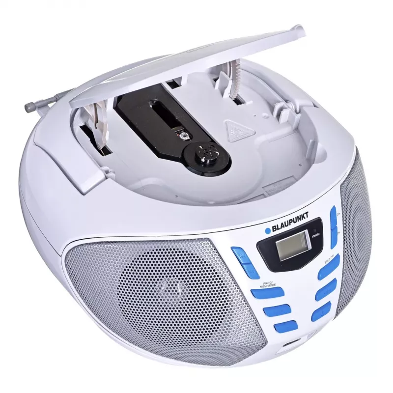 Blaupunkt BB7-WH draagbare stereoset digitaal 2.4 W FM grijs MP3-weergave