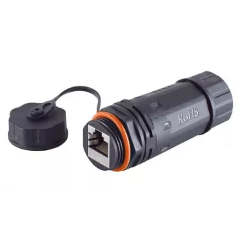 Microconnect KONCAT6A68 kabel-geslachtswandelaar RJ-45 zwart