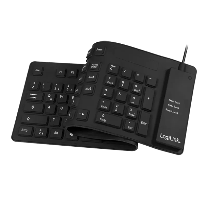 Toetsenbord LogiLink ID0019A universeel USB QWERTZ Duits zwart