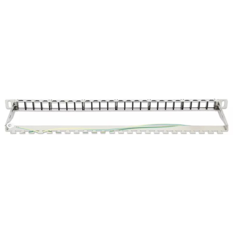 Intellinet 721011 lege keystone-patchpaneel, 24-poorts, 0,5U, afgeschermd, 19 inch