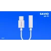 USB Type 3.1 C (M) – jack 3,5mm (F) audioadapter wit SAVIO AK-51