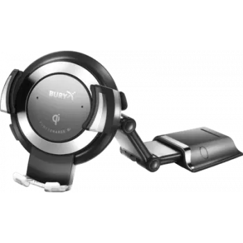 Bury PowerKit Qi - mobiele telefoon/smartphone - actieve houder - universeel - zwart - zilver
