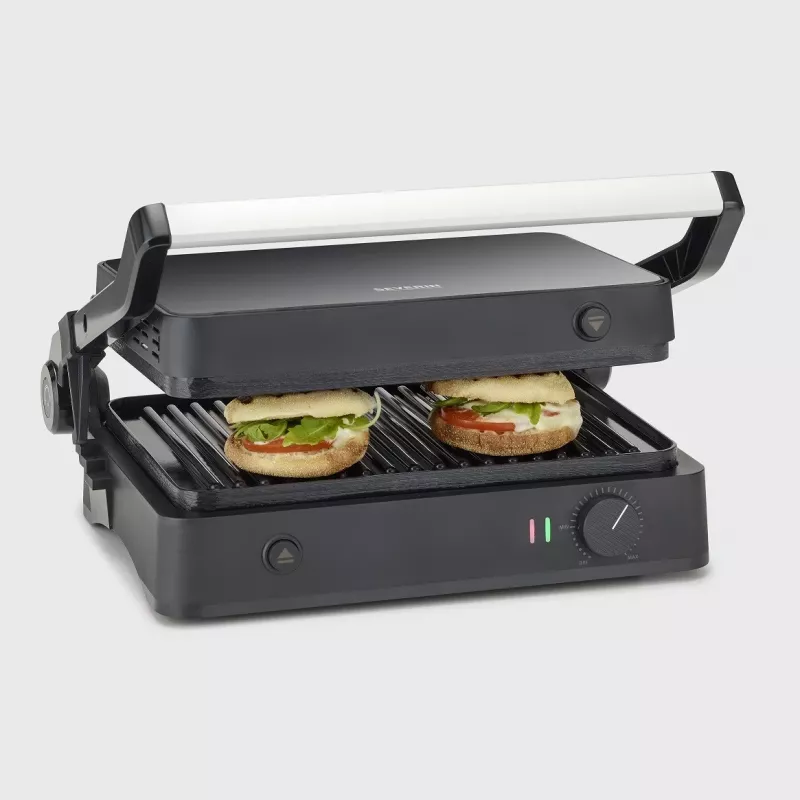 Contactgrill Severin KG 2398 zwart wit 1800W 300x220mm
