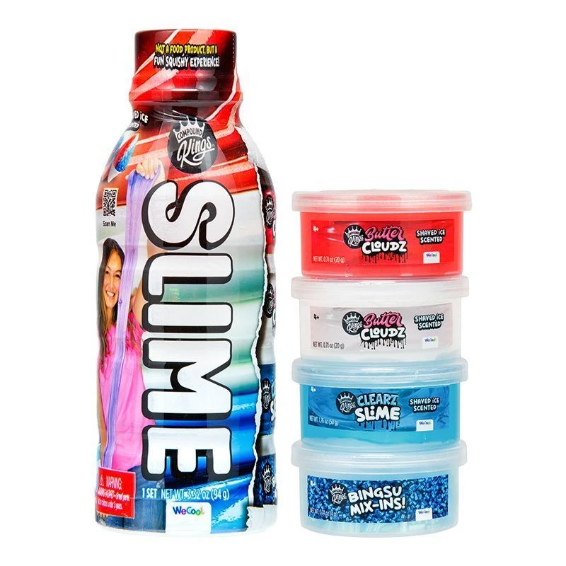 Slijmset WECOOL Compound Kings – gemengde slijmflessen, meerkleurige mix