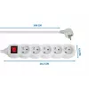 Esperanza ELK215W stroomverdeler 3 m 5 AC-stopcontact(en) binnen wit