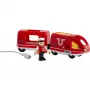 World rode accu-reistrein, speelvoertuig rood