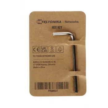 Inbussleutel Teltonika 19 x 53 x 2,5 mm nikkel haaks PR5MEC17