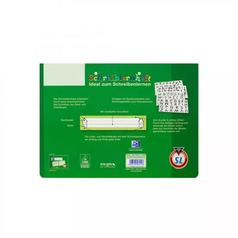 Schrijfblok Oxford 100050089 A4 groen 80 g/m²