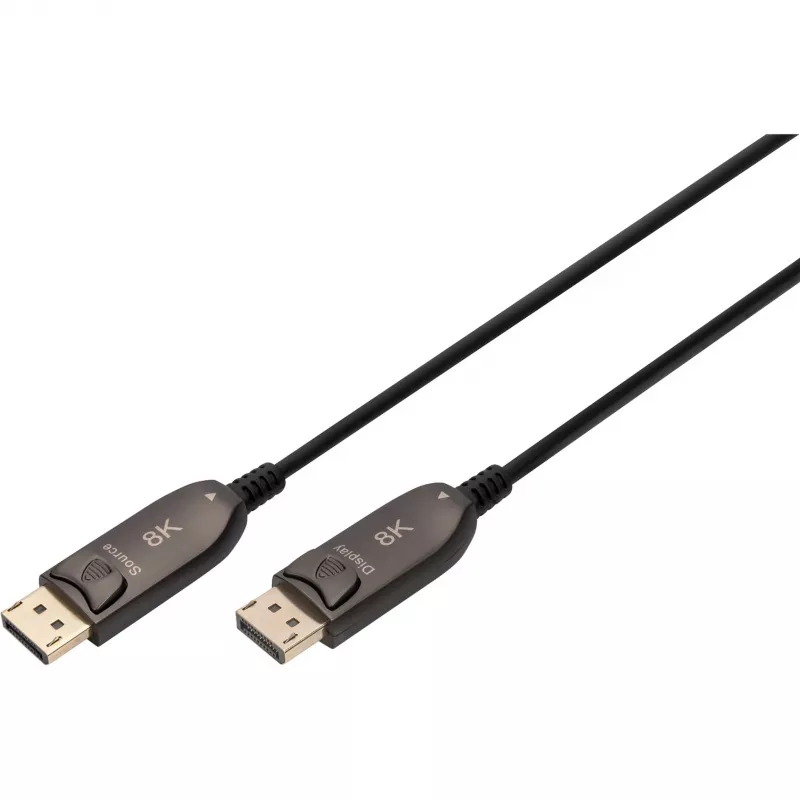 DisplayPort AOC hybride glasvezelkabel, UHD 8K (zwart, 30 meter)