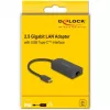 DeLOCK 66045 adapter USB 5 Gbps Type-A naar 2,5 Gigabit LAN RJ45 zwart