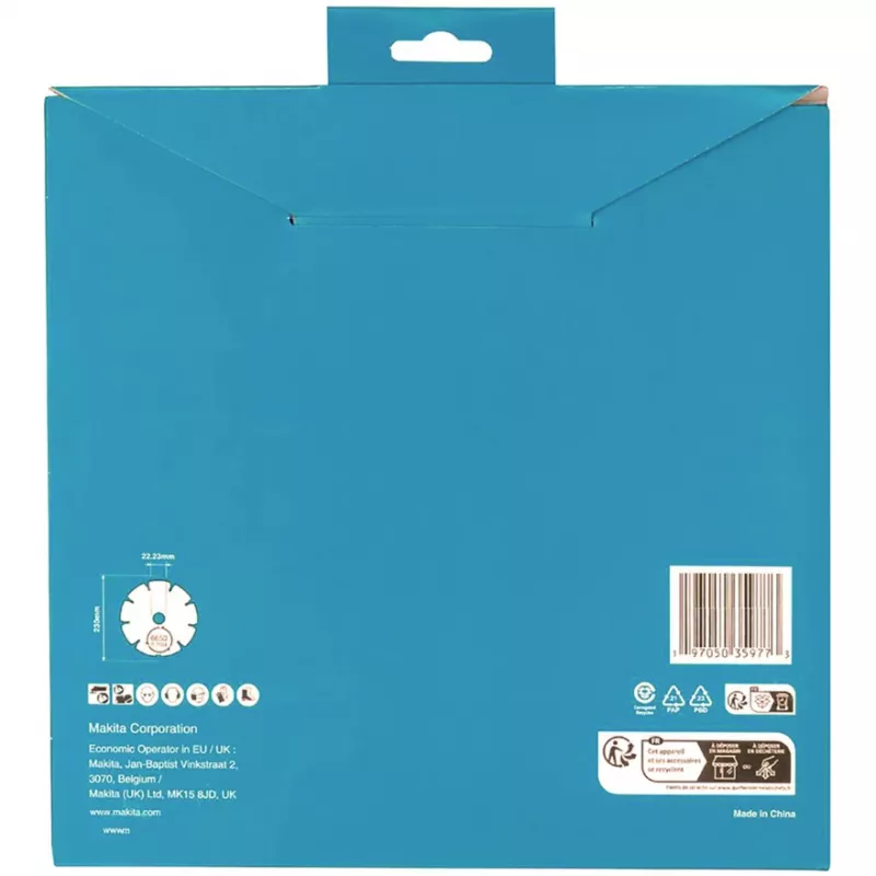 Diamantslijpschijf Makita D-80117 om te snijden, 230x22,23 mm