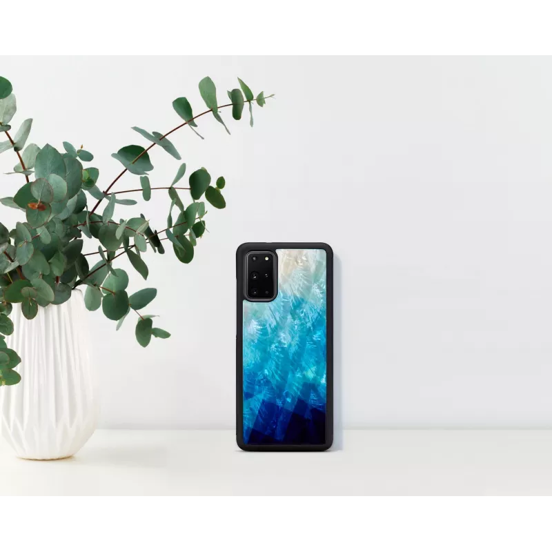 Hoes iKins voor Samsung Galaxy S20+ — blue lake zwart finish