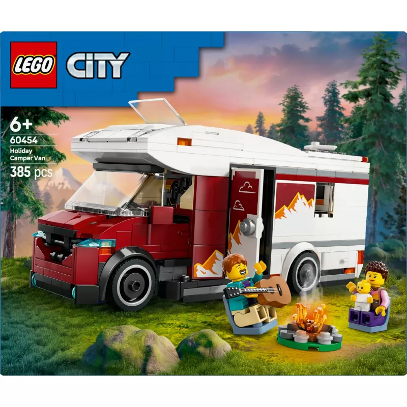Constructiespeelgoed LEGO City avontuurcamper 60454, 385 onderdelen, hoogte 80 mm, voor kinderen vanaf 6 jaar