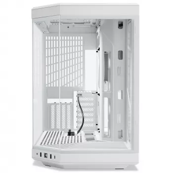 PC-behuizing HYTE Y70 midi tower wit – ondersteunt EATX, GPU tot 42,2 cm, cpu-koelerhoogte 18 cm