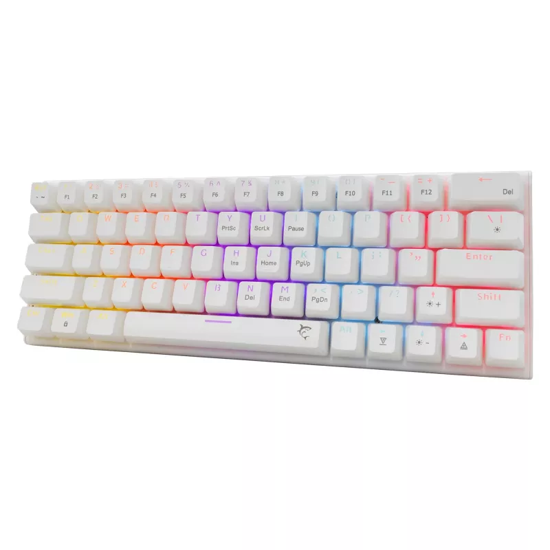 Mechanisch toetsenbord White Shark Wakizashi-2 US Red Switch, tenkeyless/US-layout, wit