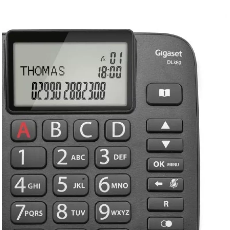 Gigaset DL380 vaste telefoon met snoer, zwart