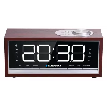 Draagbare radiowekker BLAUPUNKT CR60BT — FM PLL, Bluetooth, LED-display, 60 zenders geheugen, batterij/DC, CR2032 backup