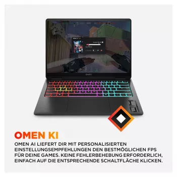 HP OMEN Transcend Gaming-laptop 14-fb1075ng 14 3K OLED U7-255H 32GB/1TB SSD RTX5060 Win11 - BV8C5EA - ABD (BV8C5EA#ABD)