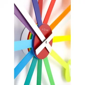 NeXtime klok 2995di Colour Guide, Ø 60 cm, wand, meerkleurig