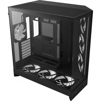 NZXT PC-behuizing H9 Flow RGB+ midi tower zwart