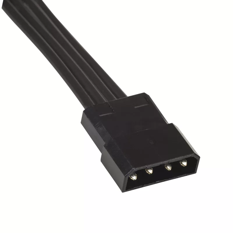 Akyga AK-CA-73 RGB-ventilatorcontroller met afstandsbediening, 12 aansluitingen (10 ventilatoren + 2 LED-strips), Molex-stroomvoorziening