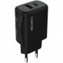 CANYON oplader OnCharge 250 25W 1xPD 1xQC EU zwart