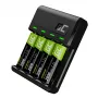 Lader Green Cell GC VitalCharger met 4× AA 2000mAh NiMH-accu's