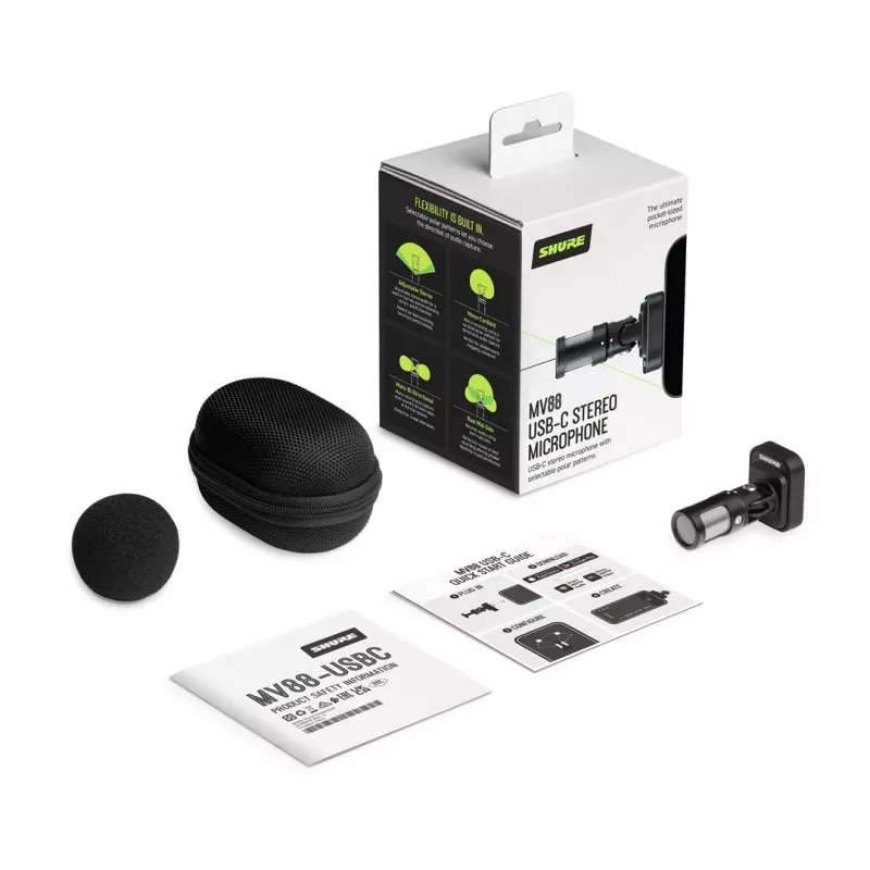Shure MV88-USBC - stereomicrofoon met USB-C-aansluiting