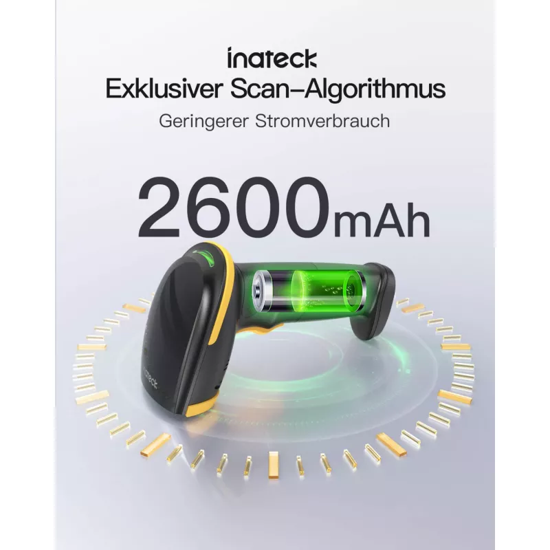 Inateck barcodescanner 35 zwart [BCST-35_black]