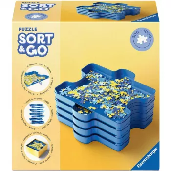 Opbergoplossing Ravensburger 12001674 met vakken en draagbaar ontwerp voor het sorteren van kleine onderdelen