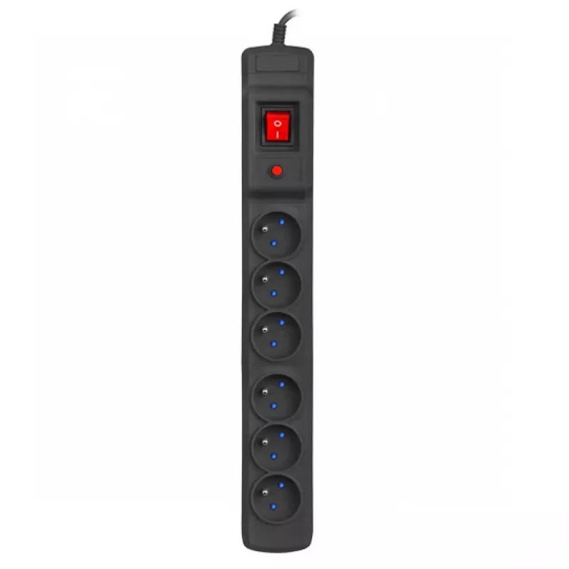 Stekkerdoos ARMAC M6 — 6 stopcontacten, 1,5 m kabel, zwart