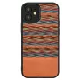 Telefoonhoes man and wood voor iPhone 12 mini – bruin ruitpatroon met zwarte rand