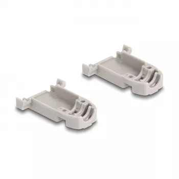 DELOCK D-Sub-behuizing 9-polig met rubberen afdichtingen, kunststof, zwart/grijs, 41,6×31,6×19,8 mm