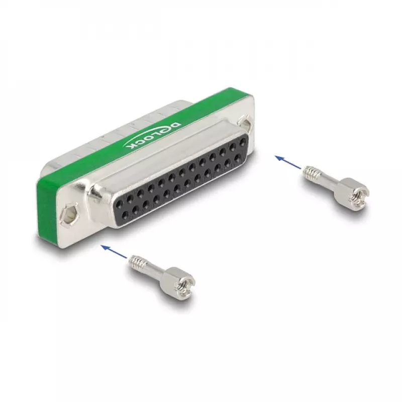 DeLOCK RF/EMI-ontstoringsfilter D-Sub 25-polig stekker naar bus laagdoorlaatfilter capacitief
