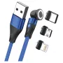 USB-kabel RealPower MagneticCharge3 2 m USB-A blauw
