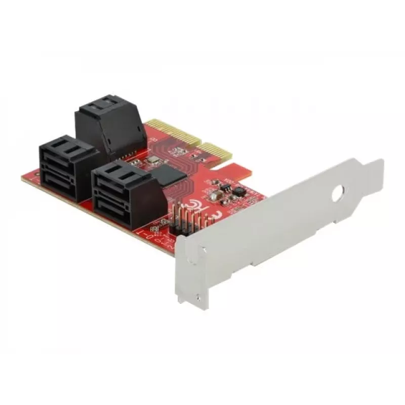 SATA PCI Express x4-kaart DeLOCK 6 poorten low profile formfactor