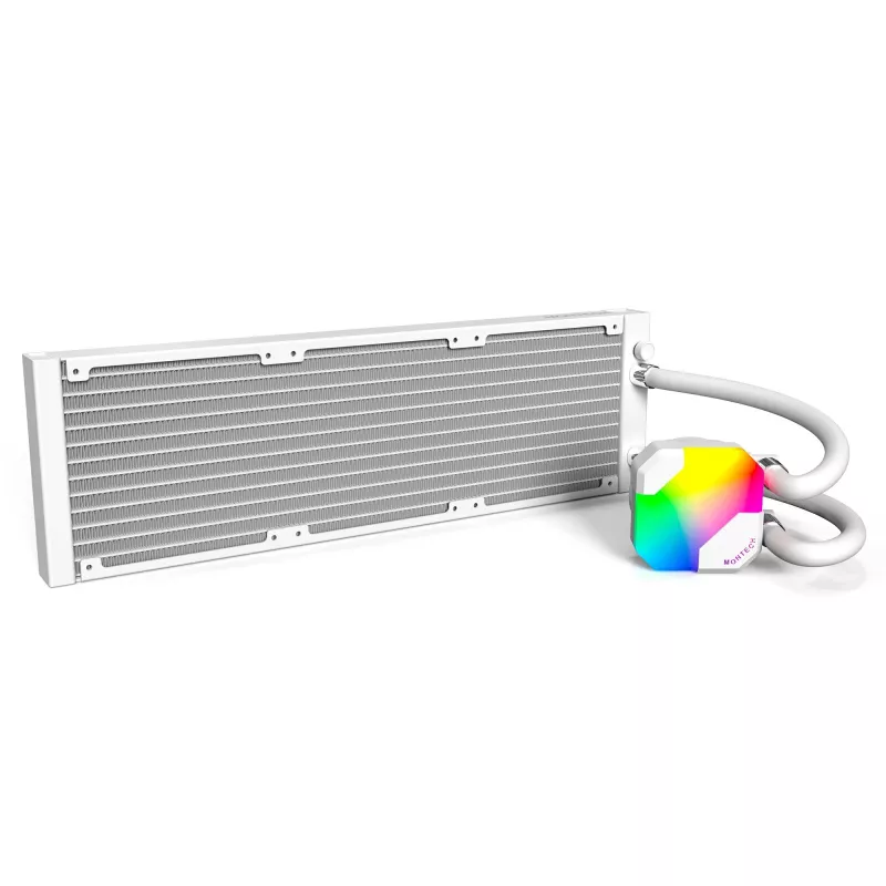 360mm radiator Montech HyperFlow ARGB 360 White — 360mm vloeistofkoelingsradiator voor pc