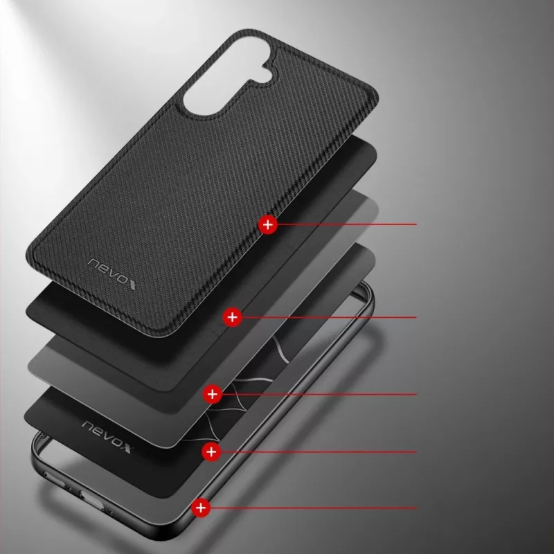 StyleShell NYLO, hoesje zwart, Samsung Galaxy A35 5G