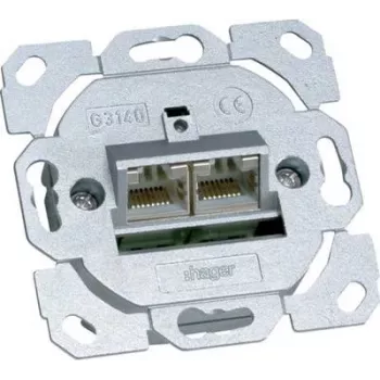 Hager G3140 datadoos Cat.6a 2-voudig 8/8-polig (G3140)
