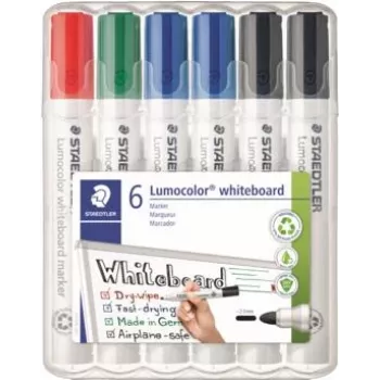 Whiteboardmarker Staedtler 351 WP6 X, diverse kleuren, 2,0 mm punt