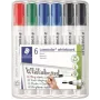 Whiteboardmarker Staedtler 351 WP6 X, diverse kleuren, 2,0 mm punt