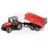 Tractormodel BRUDER Massey Ferguson 7480 met kiepwagen