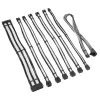 Kabelverlengingsset Kolink Core Pro COREPRO-EK-12VT1-BWH — 12V moederbord GPU 2x6-pins, jet zwart/wit
