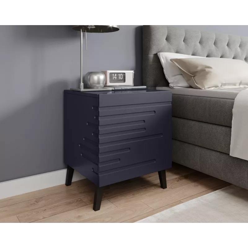 Nachtkastje cama meble NOVA 44×40×52 cm, 1 lade, marineblauw mat