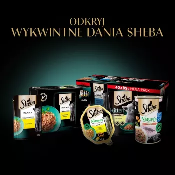 Nassfutter voor katten Sheba Selection Select Slices gevogeltevarianten, 40 x 85 g blikken, 7,8 % eiwit, 4,8 % vet