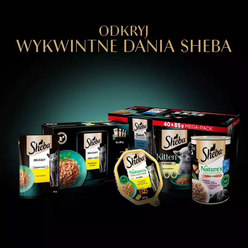 Sheba Selection Select Slices natvoer voor katten met gevogeltesmaken, 40 x 85 g