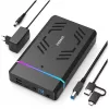 Inateck FE3003 RGB 3.5 USB 3.0 harde-schijfbehuizing voor 2.5/3.5 SATA HDD/SSD, zwart